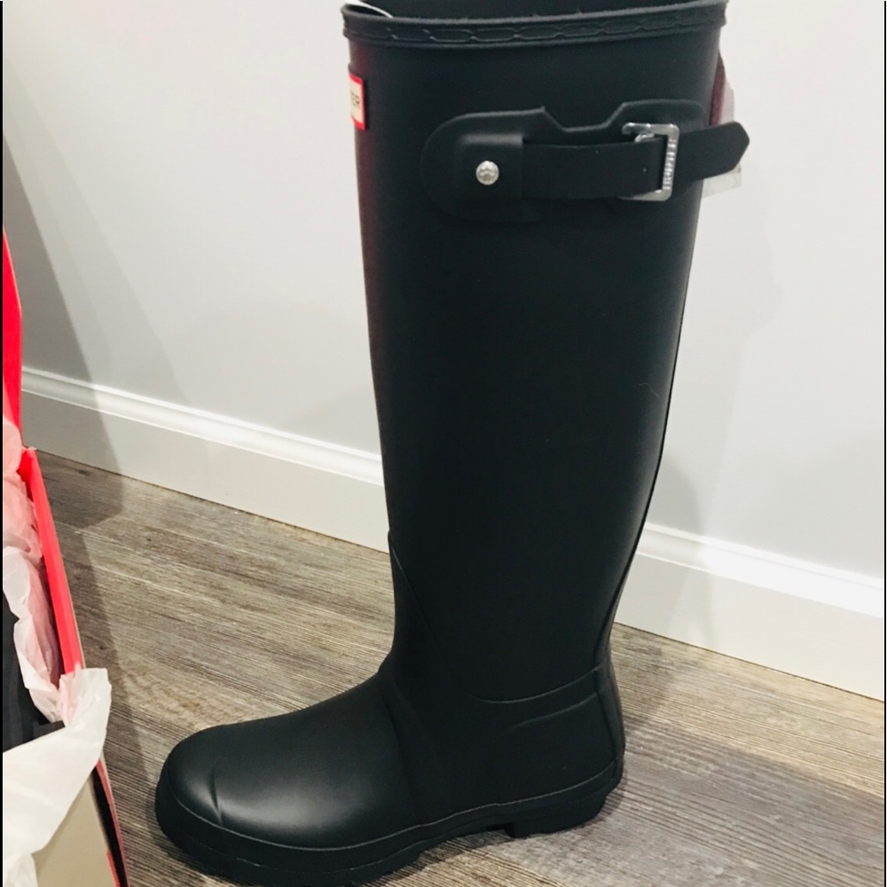 Women’s Original Tall Black Hunter Boots Size 8